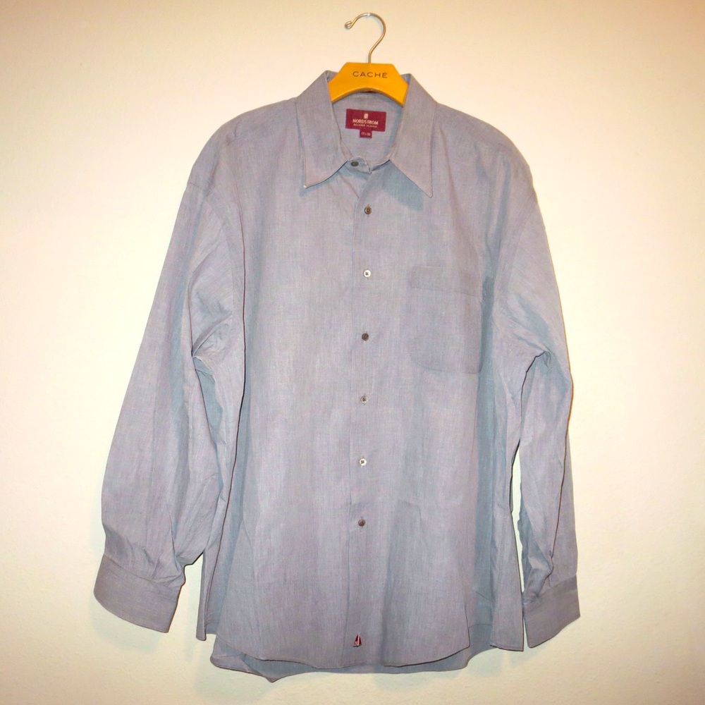 Men’s Nordstrom long sleeve button-down dress shirt, loose fitting